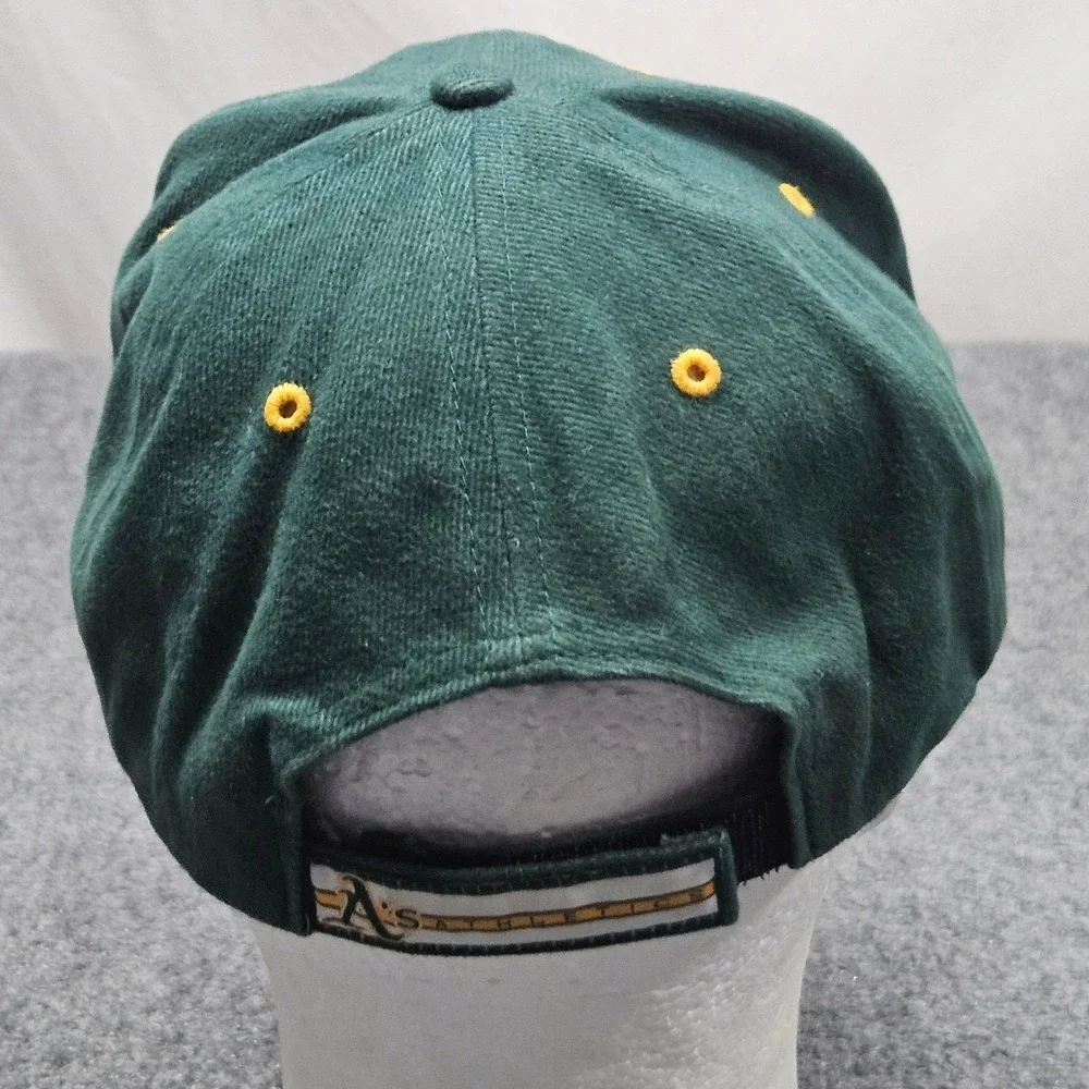 Vintage Oakland Athletics Baseball Cap Green Yellow MLB Twins Enterprise Hat 90s